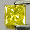 0.17 Ct. Nice Color Square Princess Cut Natural Yellow Loose Diamond