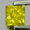 0.18 Ct. Nice Color Square Princess Cut Natural Yellow Loose Diamond