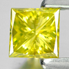 0.21 Ct. Good Color Square Princess Cut Natural Yellow Loose Diamond