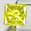 0.21 Ct. Good Color Square Princess Cut Natural Yellow Loose Diamond