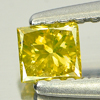 0.21 Ct. Good Color Square Princess Cut Natural Yellow Loose Diamond