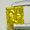 0.20 Ct. Good Color Square Princess Cut Natural Yellow Loose Diamond