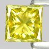 Yellow Loose Diamond 0.22 Ct. Square Princess Cut 3.3 x 3.3 Mm. Natural Belgium