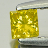 0.17 Ct. Good Color Square Princess Cut Natural Yellow Loose Diamond