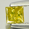 0.17 Ct. Good Color Square Princess Cut Natural Yellow Loose Diamond