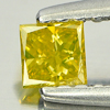 0.15 Ct. Good Color Square Princess Cut Natural Yellow Loose Diamond