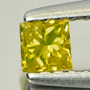 0.18 Ct. Good Color Square Princess Cut Natural Yellow Loose Diamond