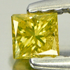 0.18 Ct. Good Color Square Princess Cut Natural Yellow Loose Diamond