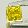 0.15 Ct. Good Color Square Princess Cut Natural Yellow Loose Diamond