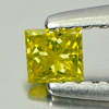 0.12 Ct. Nice Color Square Princess Cut Natural Yellow Loose Diamond Belgium