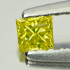 0.13 Ct. Beautiful Square Princess Cut Natural Yellow Loose Diamond Belgium