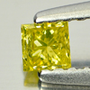 0.15 Ct. Nice Cutting Square Princess Cut Natural Yellow Loose Diamond Belgium