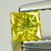 0.21 Ct. Square Princess Cut Natural Yellow Loose Diamond From Belgium