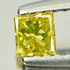 0.19 Ct. Good Color Square Princess Cut Natural Yellow Loose Diamond Belgium