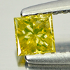 0.19 Ct. Good Color Square Princess Cut Natural Yellow Loose Diamond Belgium