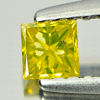 0.19 Ct. Charming Square Princess Cut Natural Yellow Loose Diamond Belgium