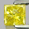 0.21 Ct. Nice Color Square Princess Cut Natural Yellow Loose Diamond