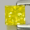0.13 Ct. Charming Square Princess Cut Natural Yellow Loose Diamond