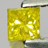 0.13 Ct. Charming Square Princess Cut Natural Yellow Loose Diamond