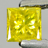 0.13 Ct. Nice Cutting Square Princess Cut Natural Yellow Loose Diamond