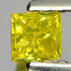 0.14 Ct. Nice Color Square Princess Cut Natural Yellow Loose Diamond