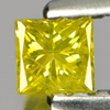 0.14 Ct. Nice Color Square Princess Cut Natural Yellow Loose Diamond