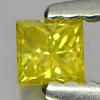0.12 Ct. Good Color Square Princess Cut Natural Yellow Loose Diamond