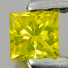 0.12 Ct. Beautiful Square Princess Cut Natural Yellow Loose Diamond Belgium