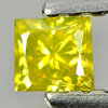 0.16 Ct. Good Color Square Princess Cut Natural Yellow Loose Diamond