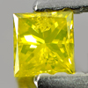 0.14 Ct. Nice Cutting Square Princess Cut Natural Yellow Loose Diamond