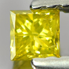 0.12 Ct. Lovely Square Princess Cut Natural Yellow Loose Diamond