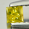 0.12 Ct. Good Cutting Square Princess Cut Natural Yellow Loose Diamond