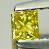0.14 Ct. Alluring Square Princess Cut Natural Yellow Loose Diamond