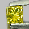 0.16 Ct. Nice Cutting Square Princess Cut Natural Yellow Loose Diamond