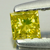 0.12 Ct. Lovely Square Princess Cut Natural Yellow Loose Diamond