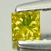 0.14 Ct. Nice Color Square Princess Cut Natural Yellow Loose Diamond