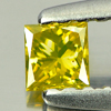 0.14 Ct. Good Color Square Princess Cut Natural Yellow Loose Diamond