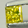 0.13 Ct. Alluring Square Princess Cut Natural Yellow Loose Diamond