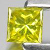 0.13 Ct. Charming Square Princess Cut Natural Yellow Loose Diamond Belgium