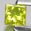 0.12 Ct. Lovely Square Princess Cut Natural Yellow Loose Diamond Belgium