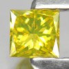 0.13 Ct. Good Color Square Princess Cut Natural Yellow Loose Diamond Belgium