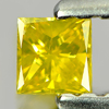 0.12 Ct. Nice Cutting Square Princess Cut Natural Yellow Loose Diamond
