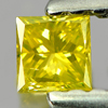 0.12 Ct. Square Princess Cut 2.8 mm. Natural Yellow Loose Diamond From Belgium