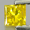 0.13 Ct. Lovely Square Princess Cut Natural Yellow Loose Diamond Belgium