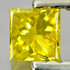 0.12 Ct. Square Princess Cut Natural Yellow Loose Diamond From Belgium