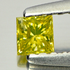0.14 Ct. Radiant Square Princess Cut Natural Yellow Loose Diamond