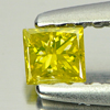 0.12 Ct. Charming Square Princess Cut Natural Yellow Loose Diamond