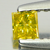 0.13 Ct. Baguette Princess Cut Natural Yellow Loose Diamond From Belgium