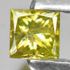 0.14 Ct. Good Color Square Princess Cut Natural Yellow Loose Diamond