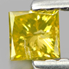 0.16 Ct. Good Color Square Princess Cut Natural Yellow Loose Diamond